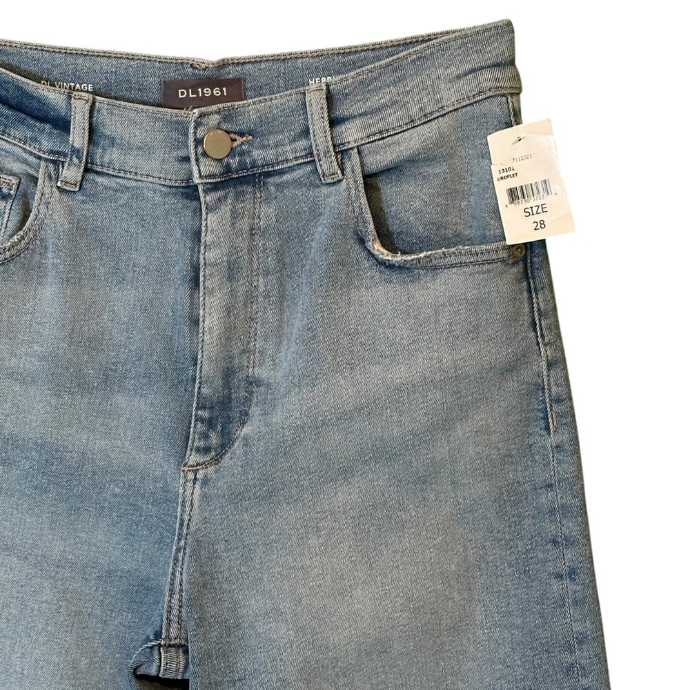 DL1961 Jeans Hepburn High Rise Wide Leg Droplet Light Wash 28 Droplet NWT - Picture 7 of 14